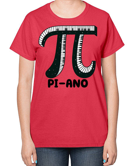 Piano Funny Math Music Sublimation 37# - pi-  Ladies T-Shirt