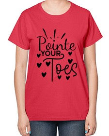 Pointe your toes 178# - ballet-  Ladies T-Shirt