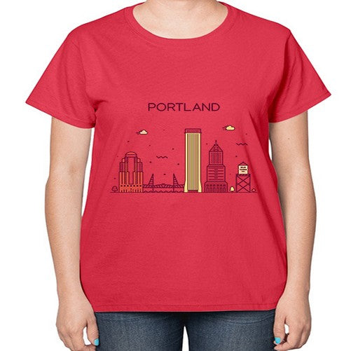 PortlandOregon 1682# - cities-  Ladies T-Shirt