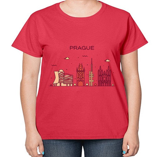 Prague 1689# - cities-  Ladies T-Shirt