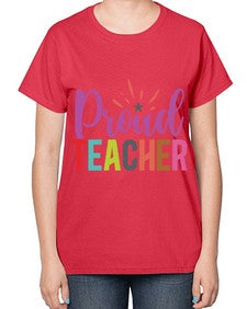 Proud Teacher 1343# - teacher-  Ladies T-Shirt