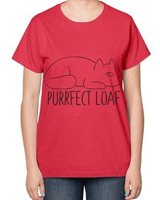 Purrfect Loaf - cats-  Ladies T-Shirt