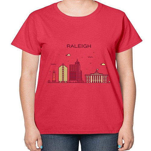 Raleigh 1710# - cities-  Ladies T-Shirt