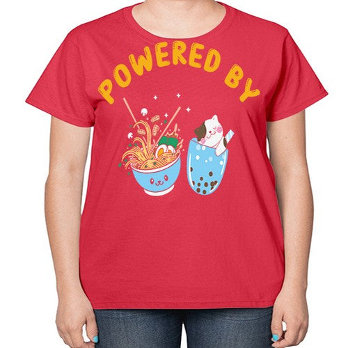 Ramen Bubble Tea Japanese Noodles Anime 278# - anime-  Ladies T-Shirt