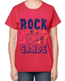 Ready To Rock fifth 727# - fifth grade-  Ladies T-Shirt