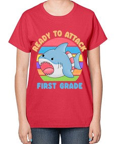 Ready to Attack first Grade 710# - first grade-  Ladies T-Shirt