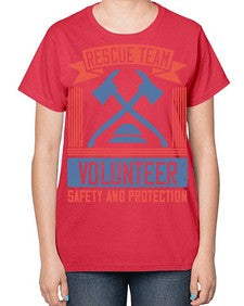 Rescue Team Volunteer Safety And Protection Style 33# - volunteer-  Ladies T-Shirt