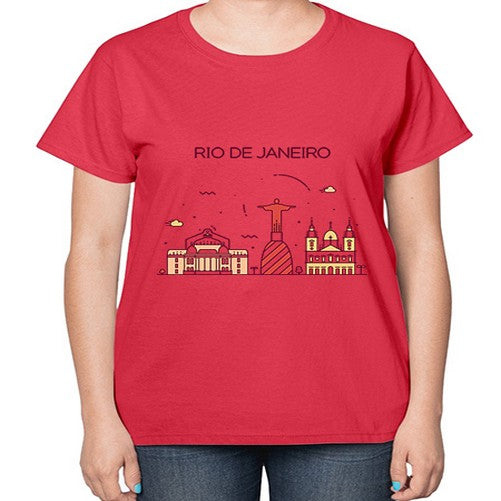 RioDeJaneiro 1737# - cities-  Ladies T-Shirt