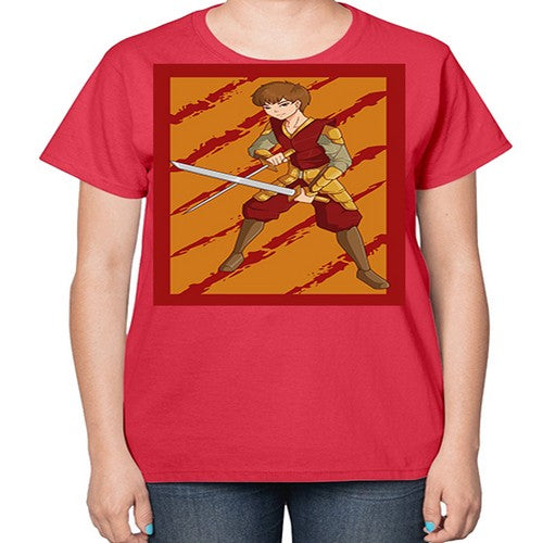 Samurai boy 95# - anime-  Ladies T-Shirt