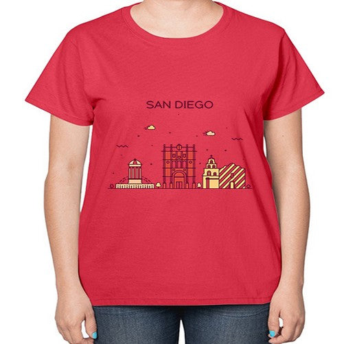 SanDiego 1787# - cities-  Ladies T-Shirt