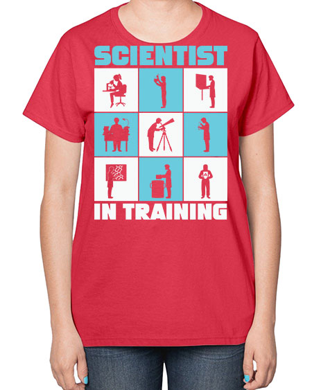ScientistInTrainingScienceScientistSkinite Scientist Skinite 40# - general science-  Ladies T-Shirt