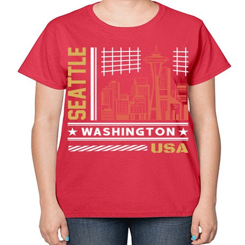 Seattle 1809# - cities-  Ladies T-Shirt