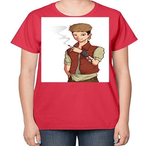 Smoker street boy 61# - anime-  Ladies T-Shirt