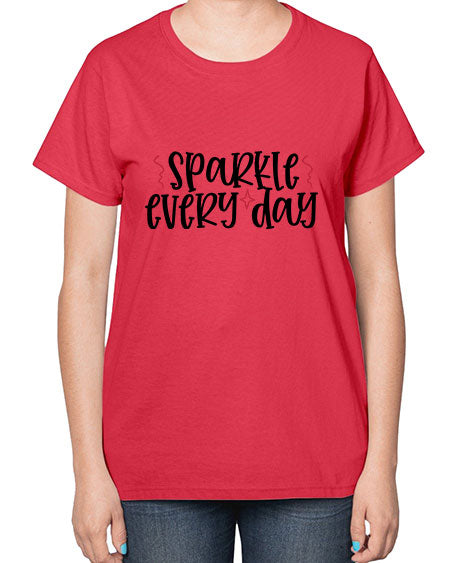 Sparkle every day design Style 220# -makeup  Ladies T-Shirt
