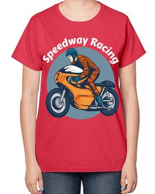 Speedway racing 64# - motorcycle-  Ladies T-Shirt