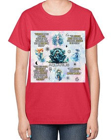 Straight Aquarius 468# - aquarius-  Ladies T-Shirt