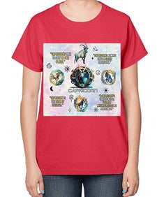 Straight Capricorn 471# - capricorn-  Ladies T-Shirt