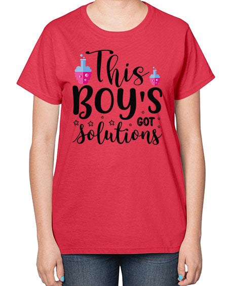This Boy s Got Solutions 20# - general science-  Ladies T-Shirt