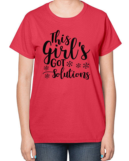 This Girl s Got Solutions 17# - general science-  Ladies T-Shirt