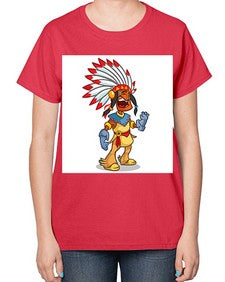 Thnksgvngindian 254# - cartoon general-  Ladies T-Shirt