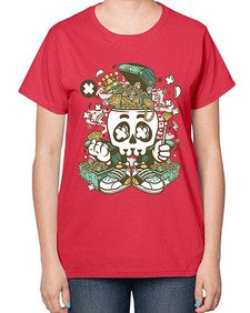 Treasure Skull Head 1185# - skull and bones-  Ladies T-Shirt