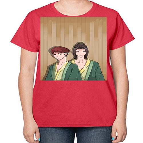 Two man in a hot spring 18# - anime-  Ladies T-Shirt