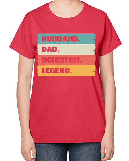 VintageHusbandDadScientistLegendScientistSkinite Scientist Skinite 14# - general science-  Ladies T-Shirt