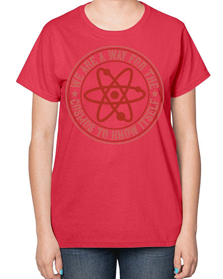 We are a way for the cosmos to know itself 300# - general science-  Ladies T-Shirt