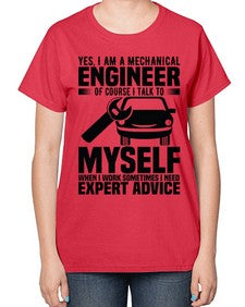 Yes I Am A Mechanical Style 1671# - engineer-  Ladies T-Shirt