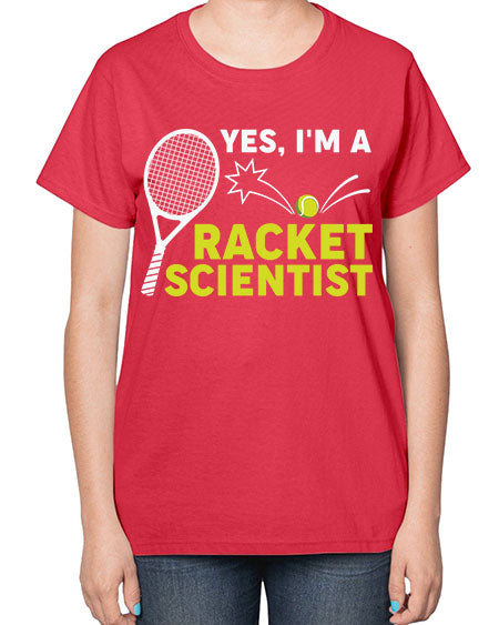 YesImARacketScientistScientistSkinite Scientist Skinite 1# - general science-  Ladies T-Shirt