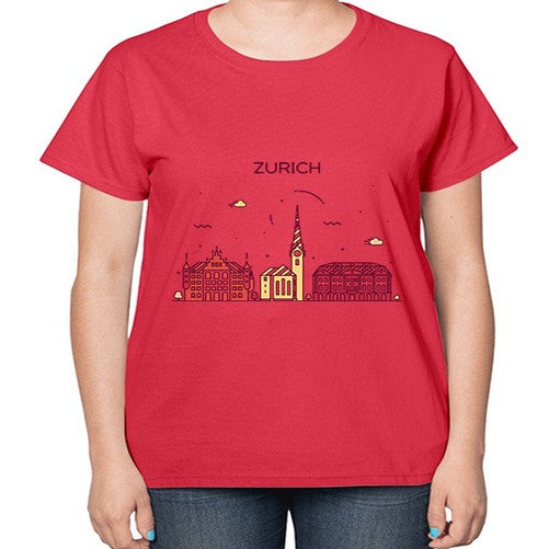 Zurich 2166# - cities-  Ladies T-Shirt