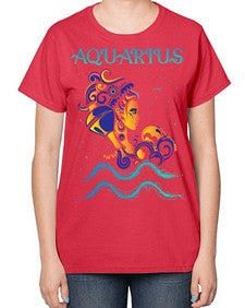 aquarius 13# - aquarius-  Ladies T-Shirt
