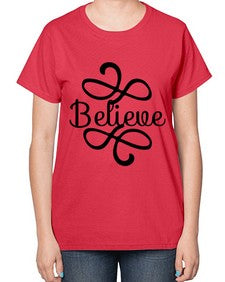 believe 48# - unicorn-  Ladies T-Shirt