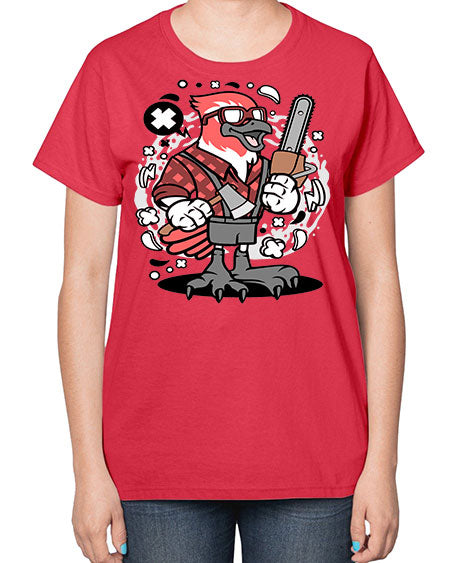 bird lumberjack 17# - birds-  Ladies T-Shirt
