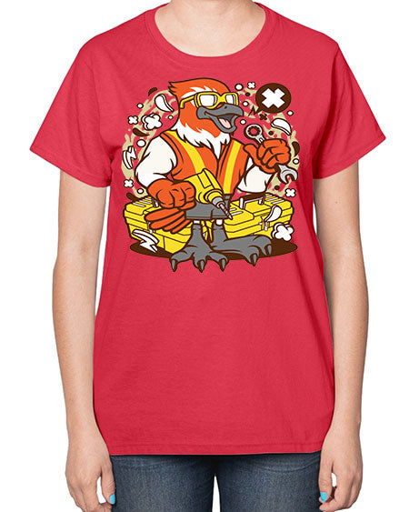 bird mechanic worker 21# - birds-  Ladies T-Shirt