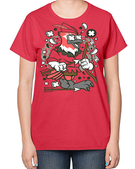 bird robin hood 25# - birds-  Ladies T-Shirt