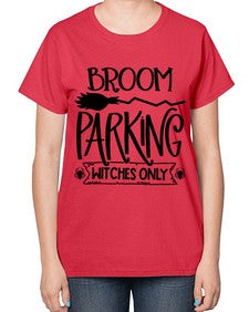 broom parking witches only 46# - witch-  Ladies T-Shirt