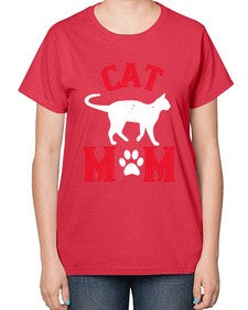 cat mom Style 35# - cats-  Ladies T-Shirt