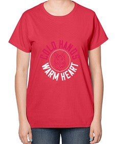 cold hands warm heart Style 42# - cats-  Ladies T-Shirt