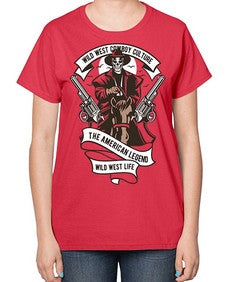 cowboy 351# - western-  Ladies T-Shirt