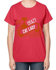 crazy cat lady Style 43# - cats-  Ladies T-Shirt