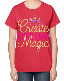 create your own magic 82# - unicorn-  Ladies T-Shirt