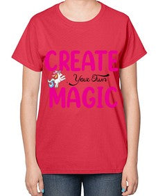 create your own magic 86# - unicorn-  Ladies T-Shirt