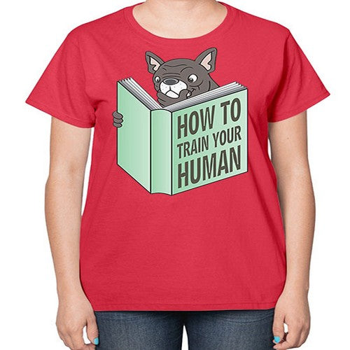 dog reading funny book shirt 91# - dogs-  Ladies T-Shirt