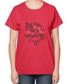 dream lie a unicorn 114# - unicorn-  Ladies T-Shirt