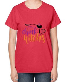 drink up witches 37# - witch-  Ladies T-Shirt