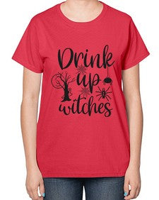 drink up witches 39# - witch-  Ladies T-Shirt