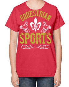 equestrian sports Style 55# - horse-  Ladies T-Shirt