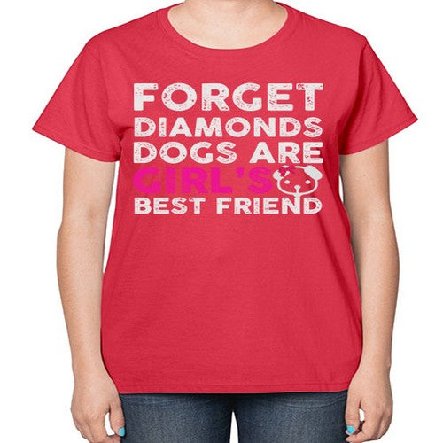 forget diamonds dogs 141# - dogs-  Ladies T-Shirt