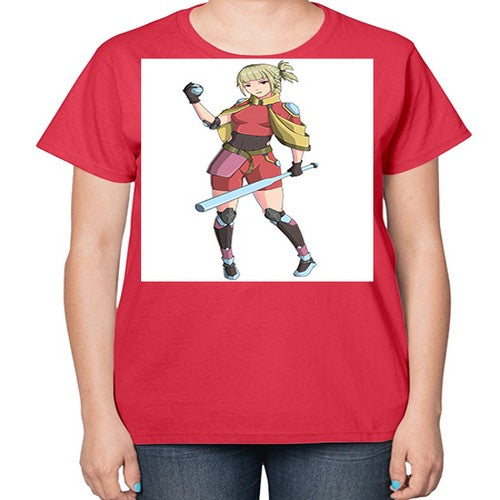 girl bring stick3# - anime-  Ladies T-Shirt